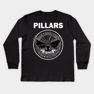 DEMON SLAYER: THE PILLARS LOGO (BLACK) GRUNGE STYLE Kids Long Sleeve T-Shirt